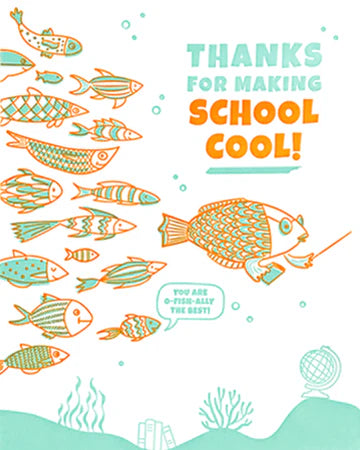 School Fish Thanks - Thank you card
