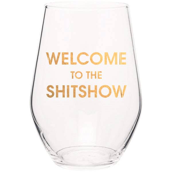 Welcome to the Shitshow Wine Glass - One Strange Bird