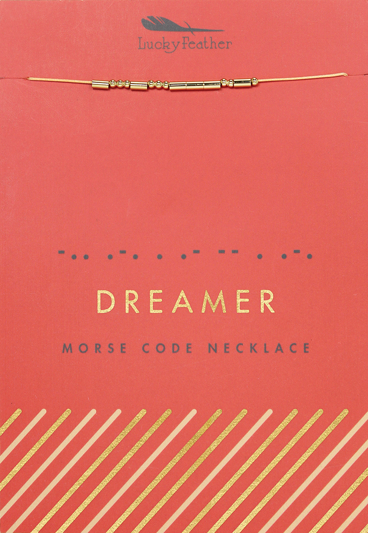 Dreamer - Morse Code Necklace - One Strange Bird