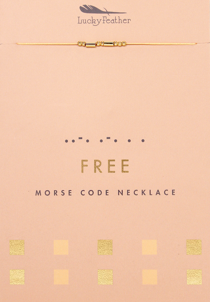 Free - Morse Code Necklace - One Strange Bird