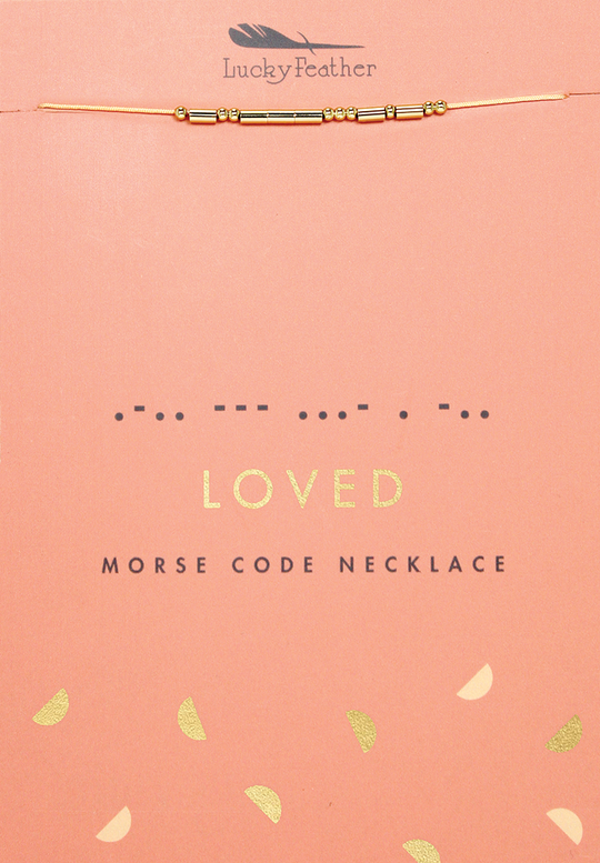 Loved - Morse Code Necklace - One Strange Bird