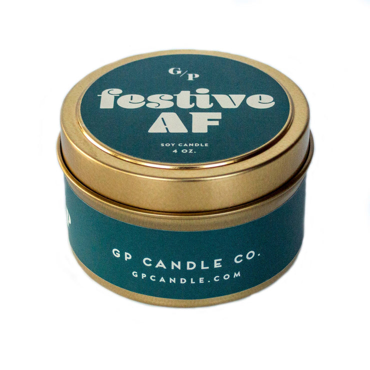 Festive AF Just Because 4 oz. Candle Tin