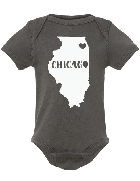 Chicago State Outline Onesie 18 Months / Carolina Blue