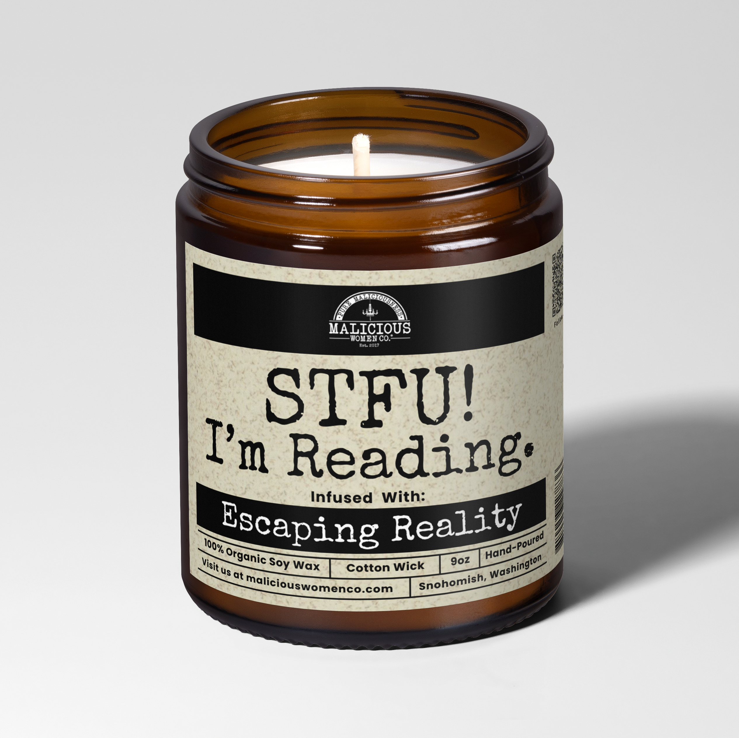 STFU I’m Reading | 9oz Funny Candle | Malicious Women Co