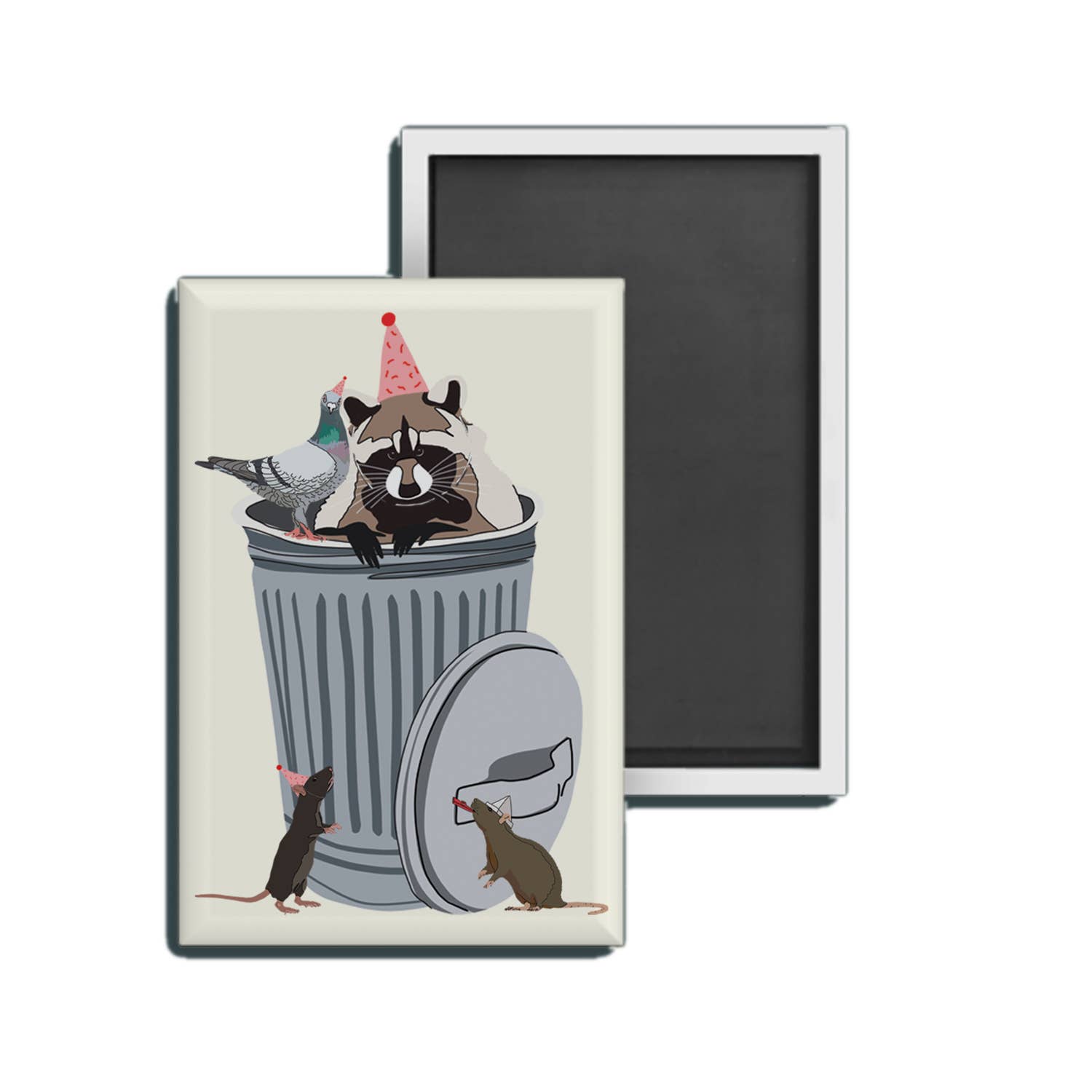 Trash Party Fridge Magnet