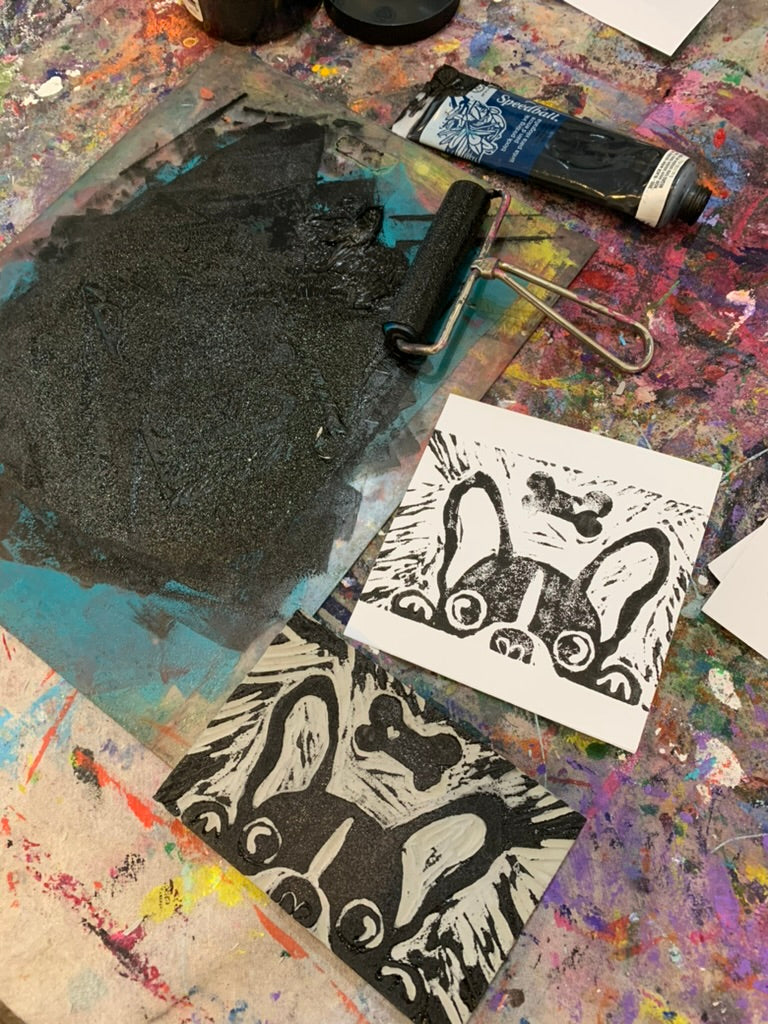 BYOB Galentine's Day Printmaking Workshop: Lino & Cards- Thursday Feb 12th 6-8:00pm