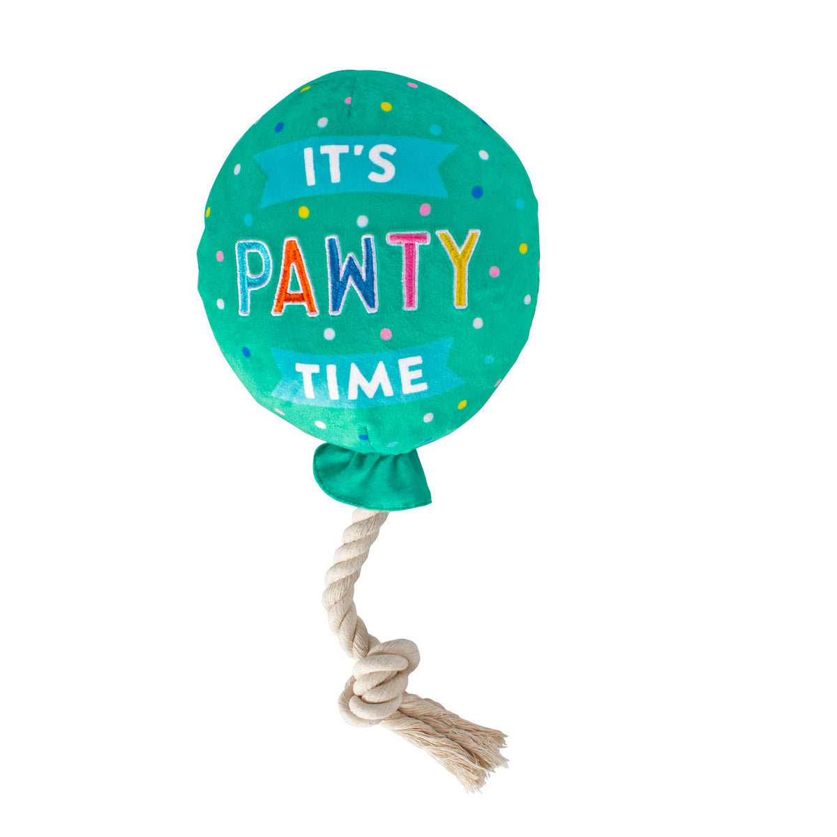I PAWTY, YOU PAWTY PLUSH DOG TOY