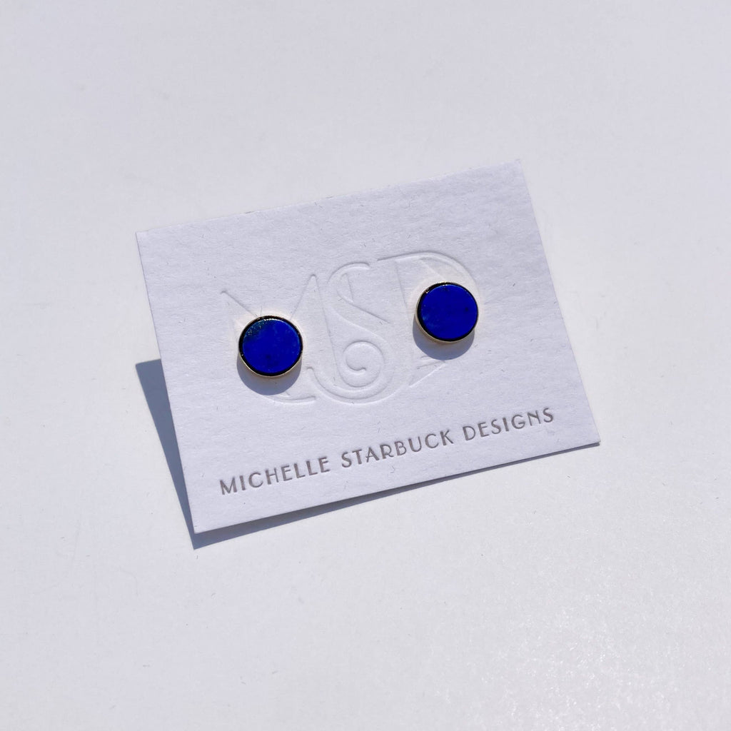 Lapis Circle Studs