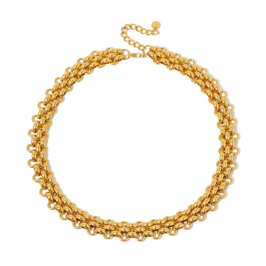Elise Woven Chain Necklace - WATERPROOF