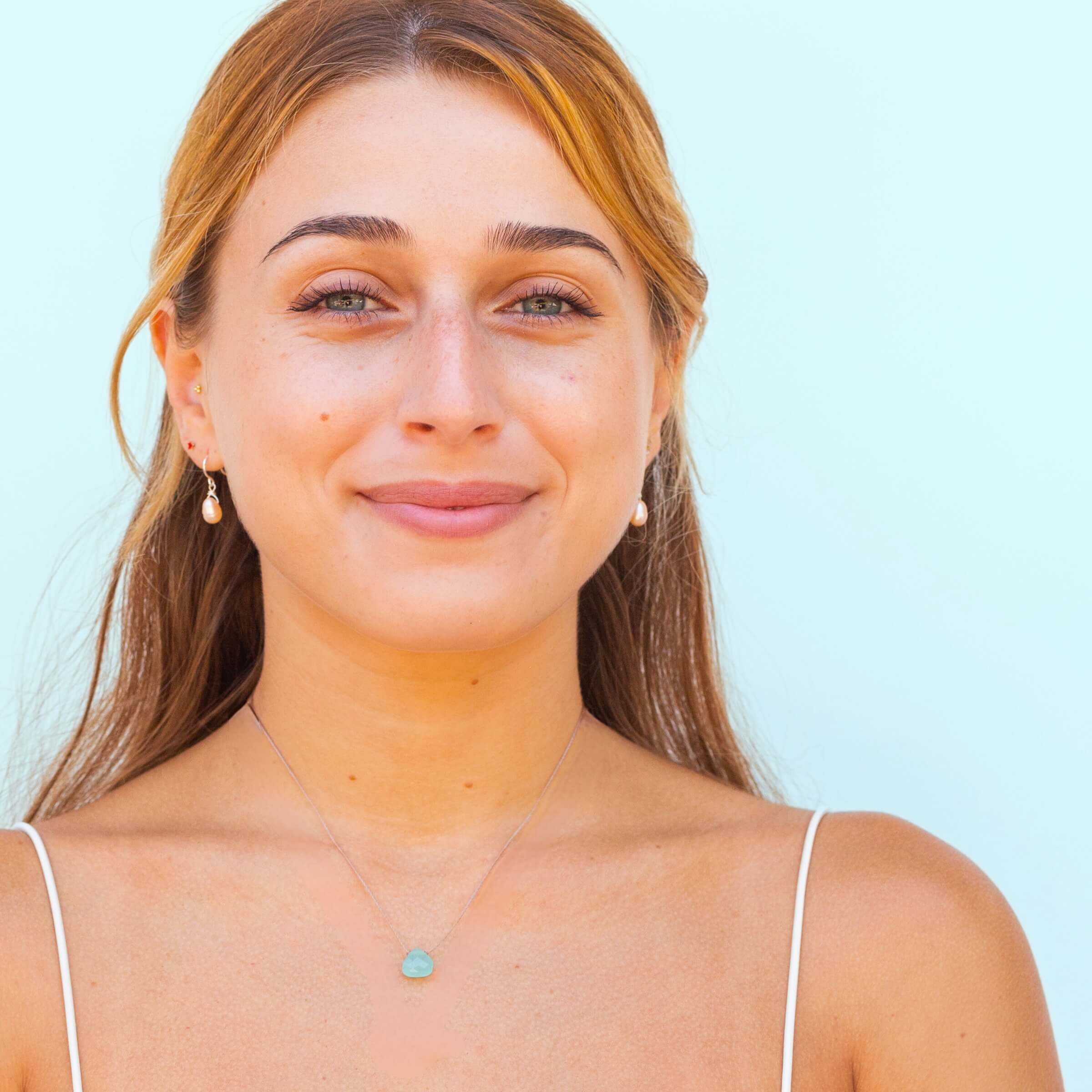 Turquoise Blue Crystal Soul Shine Necklace for Friendship