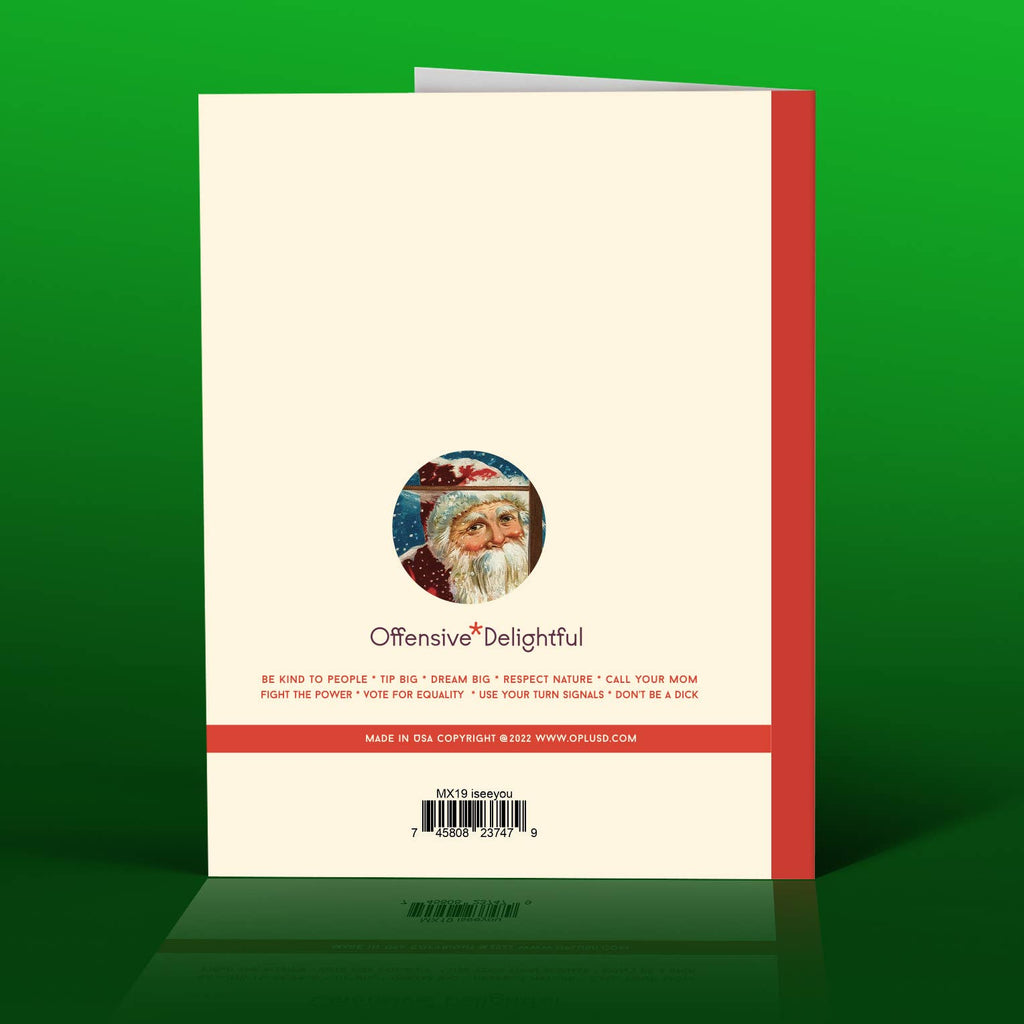I SEE. YOU MOFO SANTA! christmas card