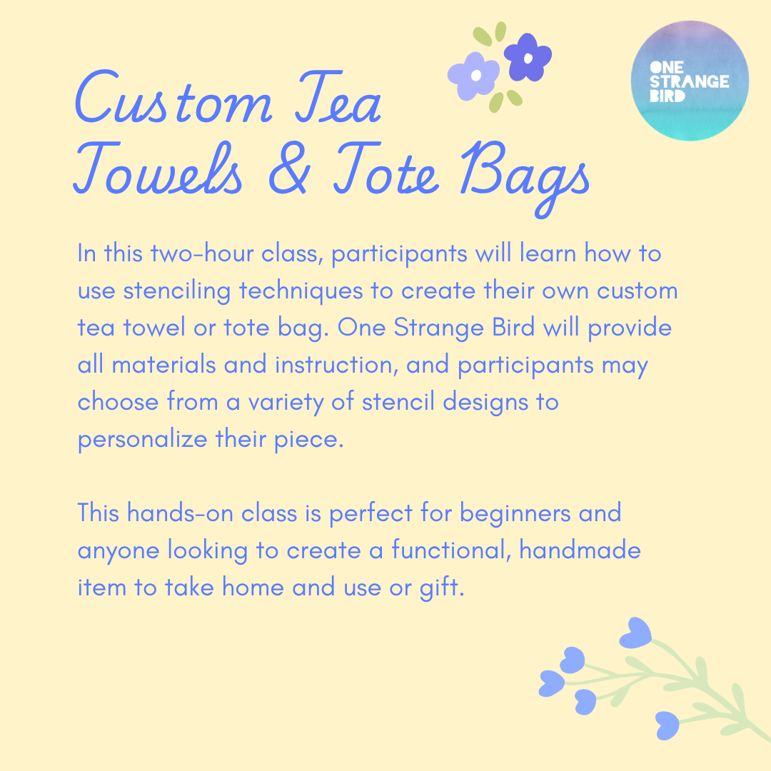 Tea Towels & Totes Workshop