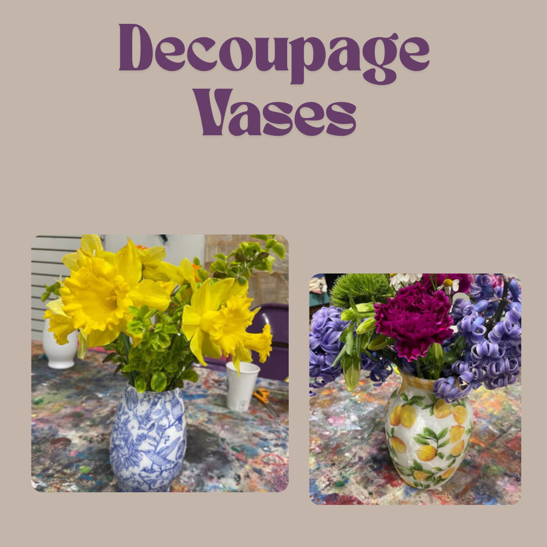 Decoupage Vase and Trinket Tray Party -Akuna Capital