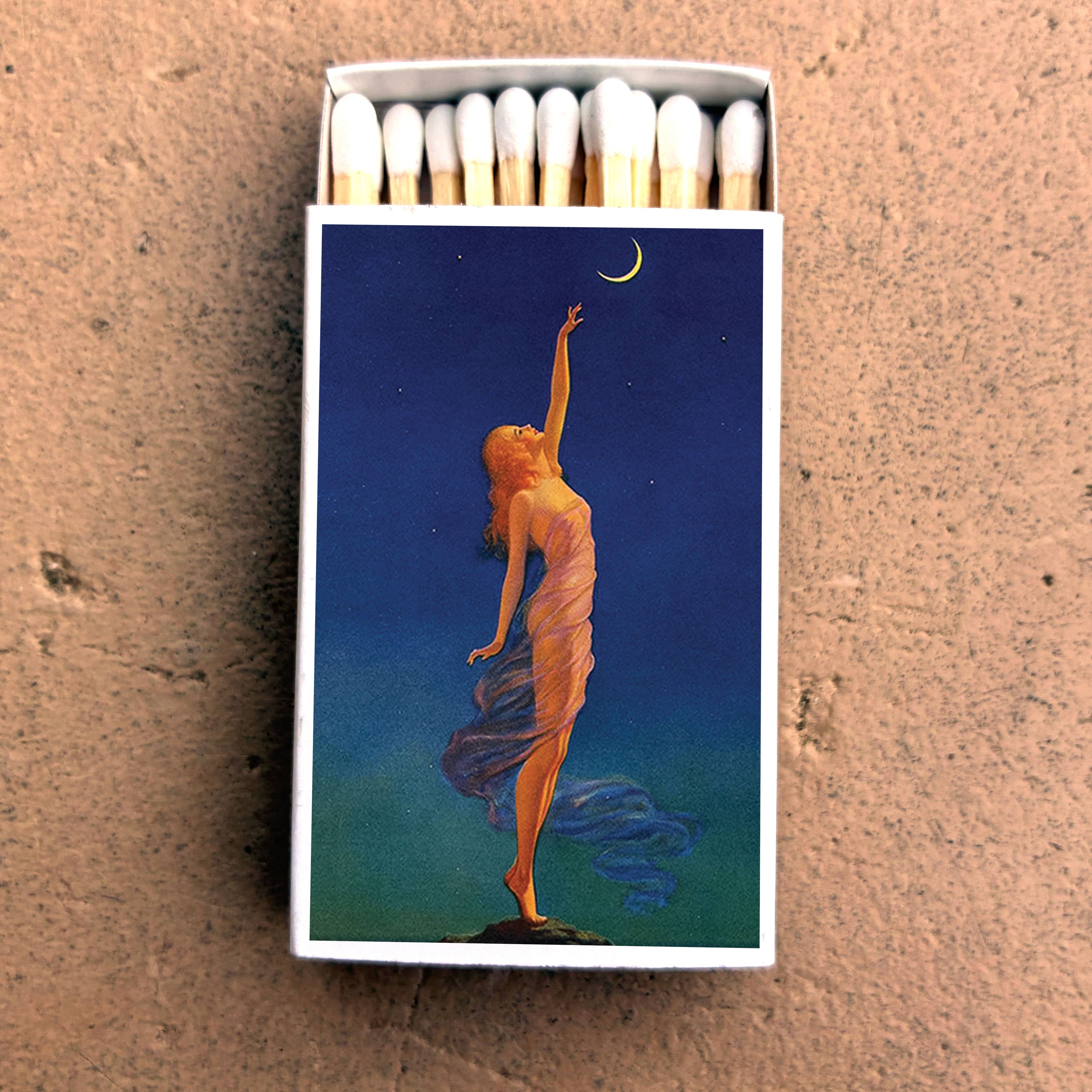 Matches • Art • Reach for the Moon • Home Decor for Candles
