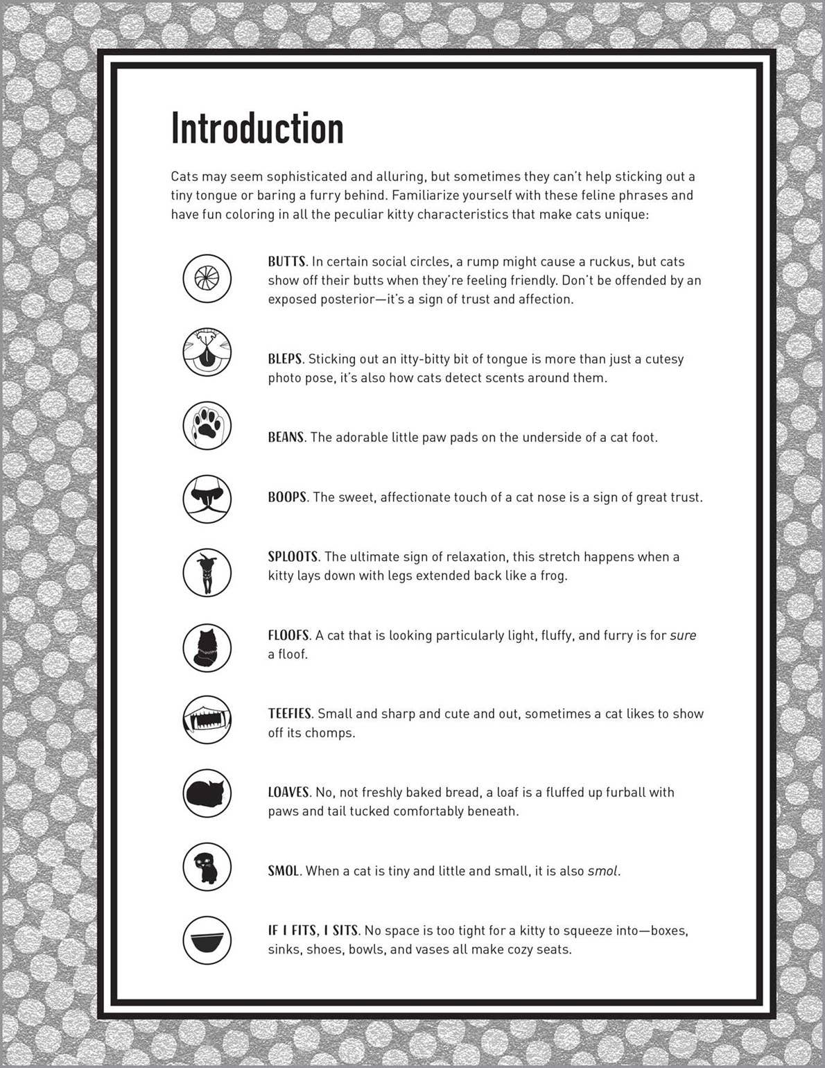 Butts, Bleps, and Beans Cat Coloring Book