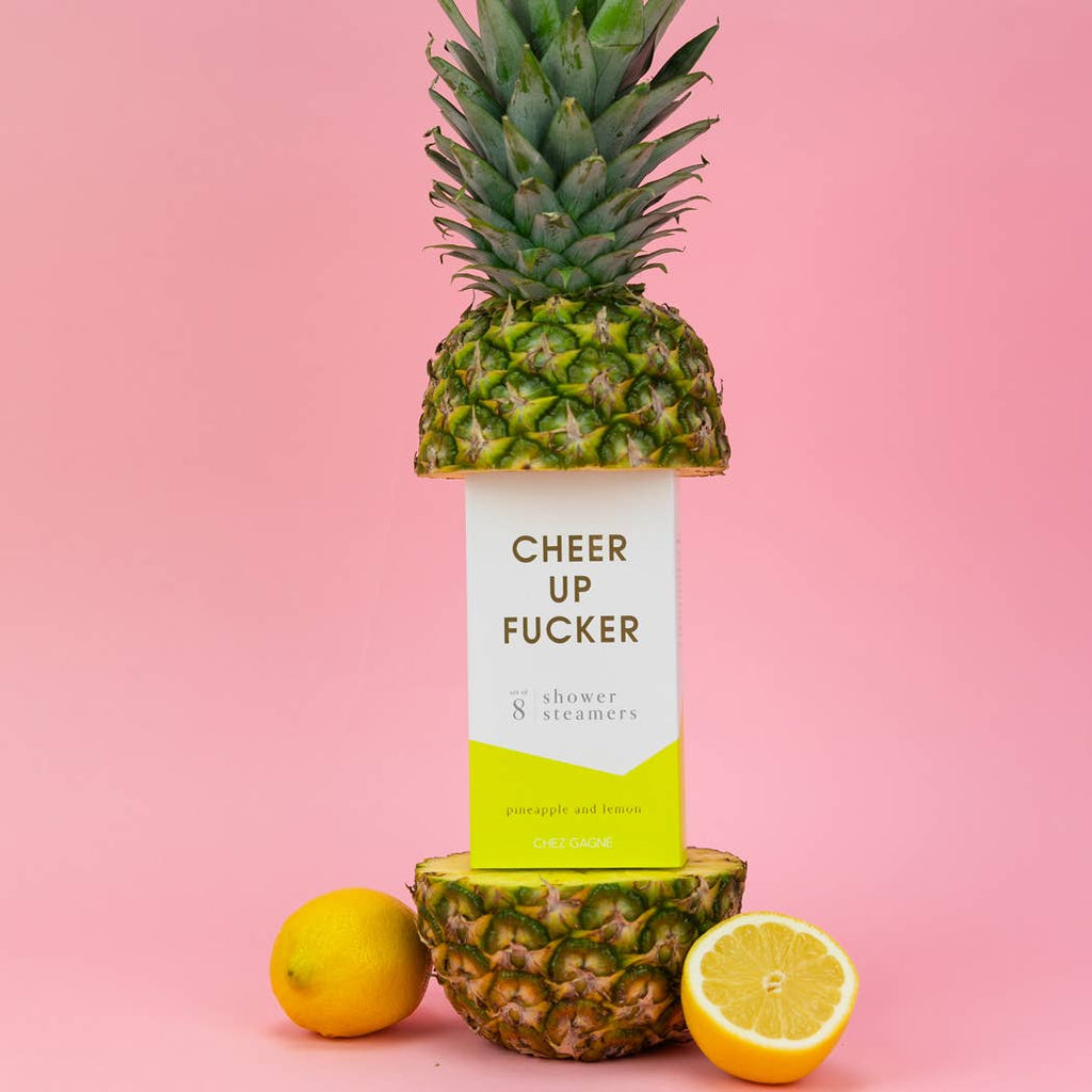Cheer Up Fucker - Shower Steamers - Pineapple Lemon - Set of 8 Tabs