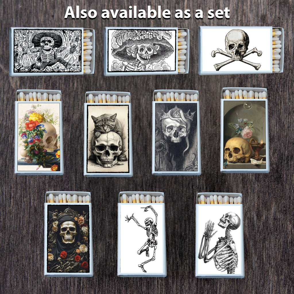 Skeleton Dancing Matchbox Candle Acc • Decorative Matches