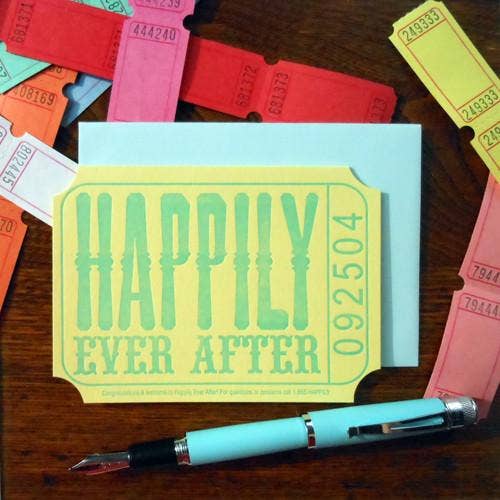 Happily Ever After Ticket: 4bar 4.875" x 3.5"