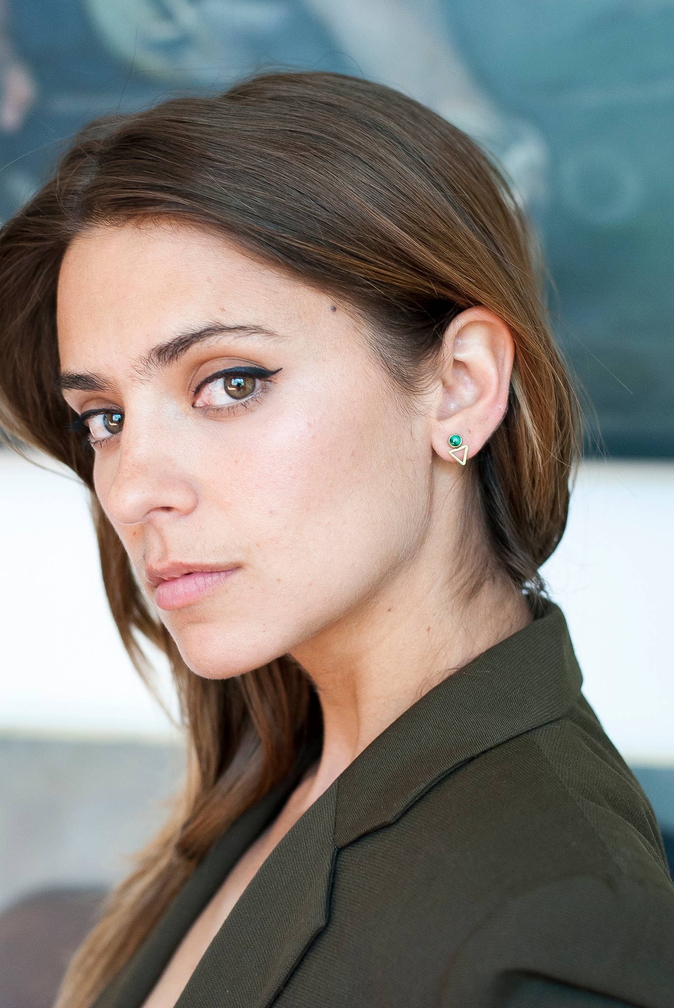 Malachite Tiny Elder Studs