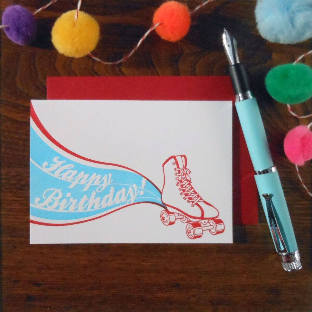 Roller Skate Birthday: 4bar 3.5" x 4.875"