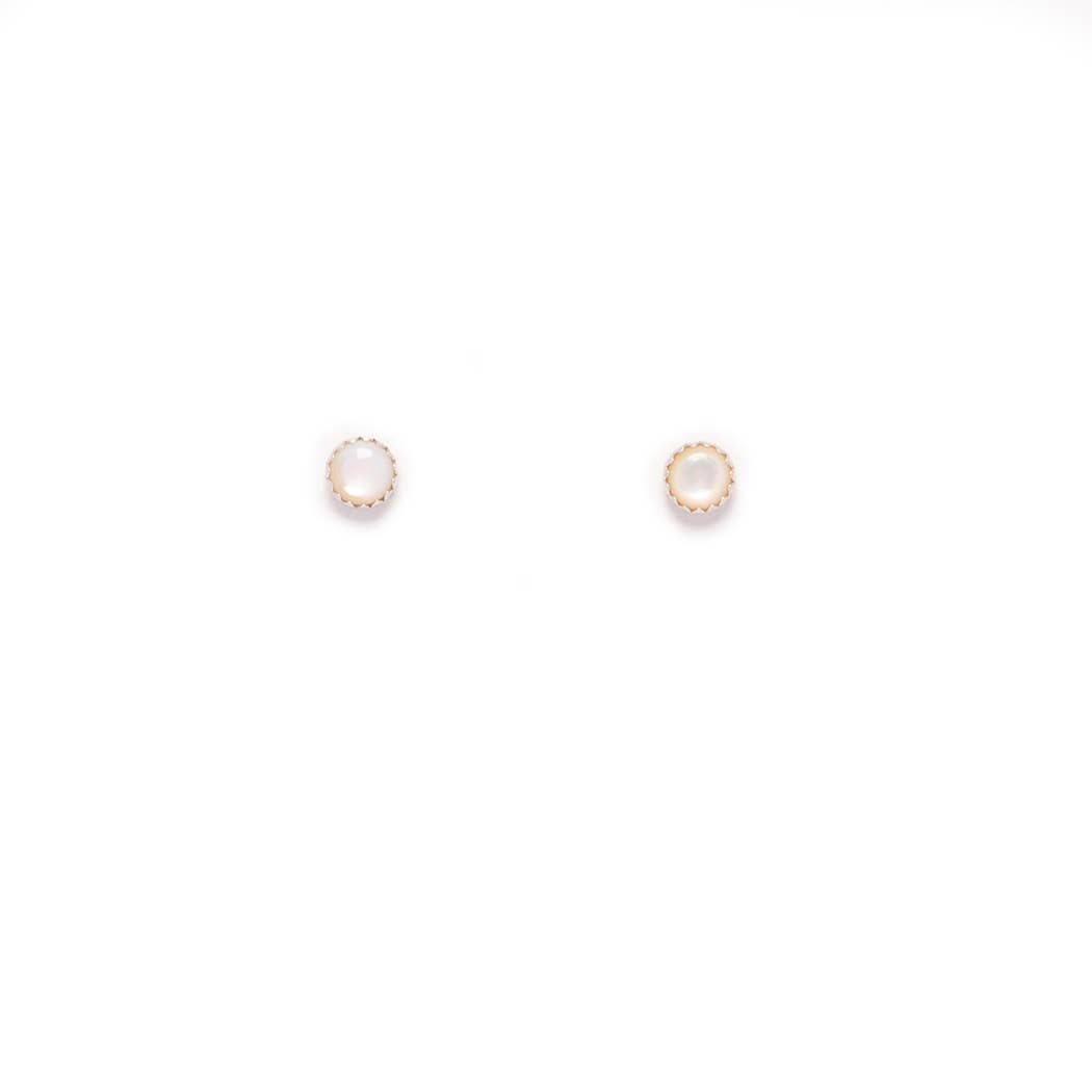 Silver Mother of Pearl Studs