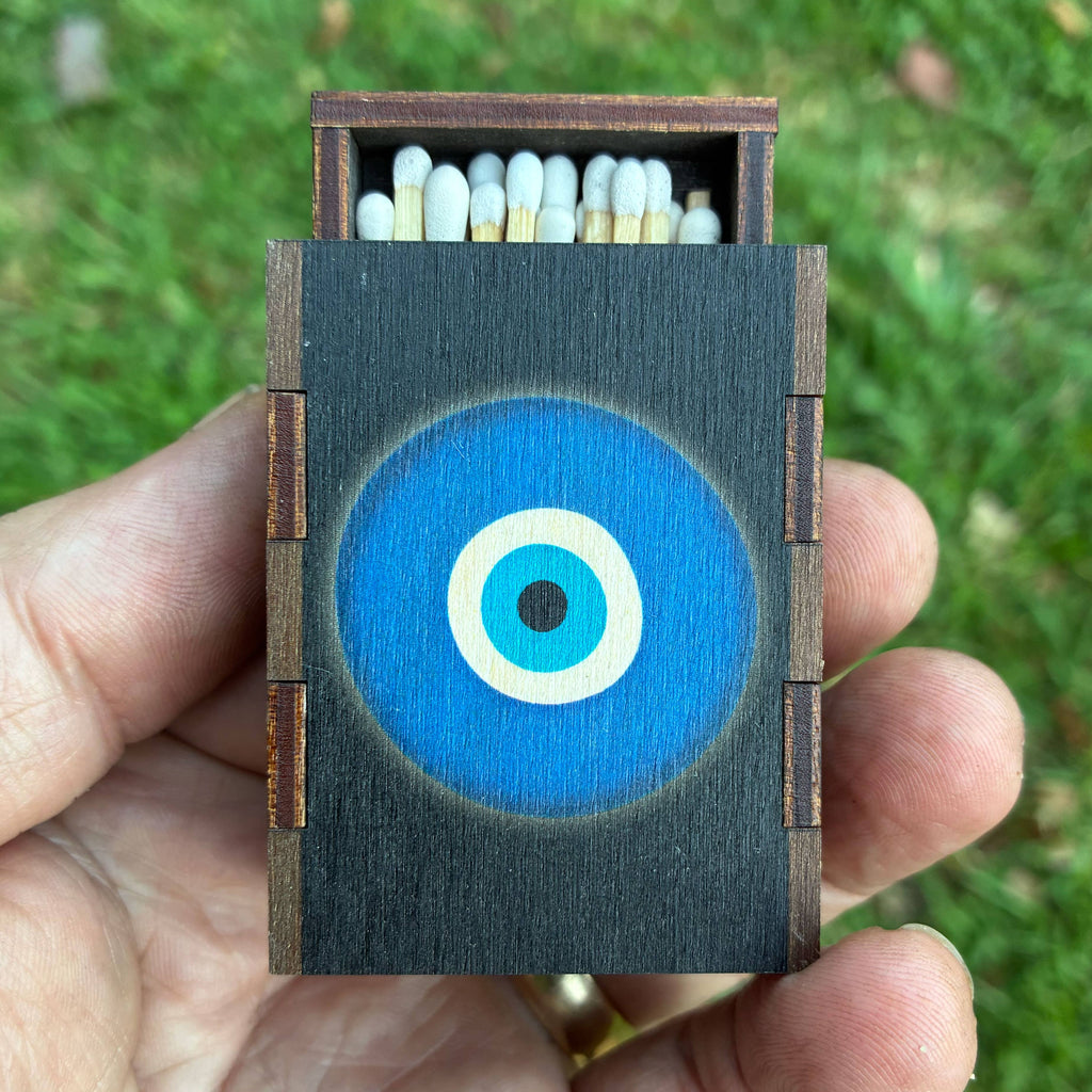 Matches • Evil Eye Wooden Matchboxes• Home Decor for Candles