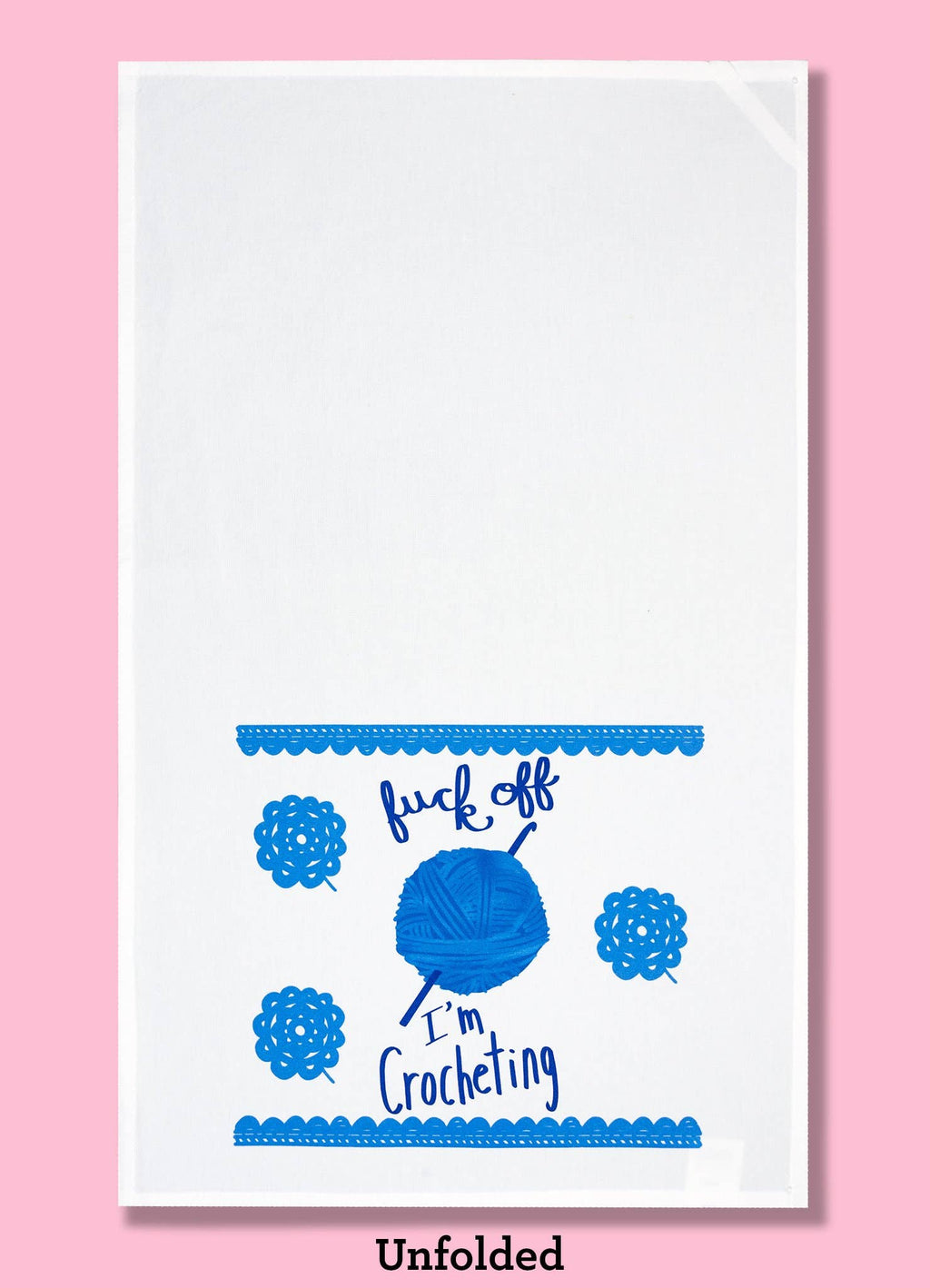 Fuck Off I'm Crocheting Dishtowel