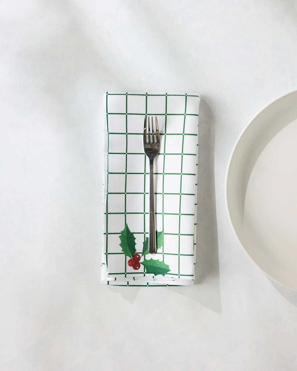 Yuletide Grid Dinner Napkin Set