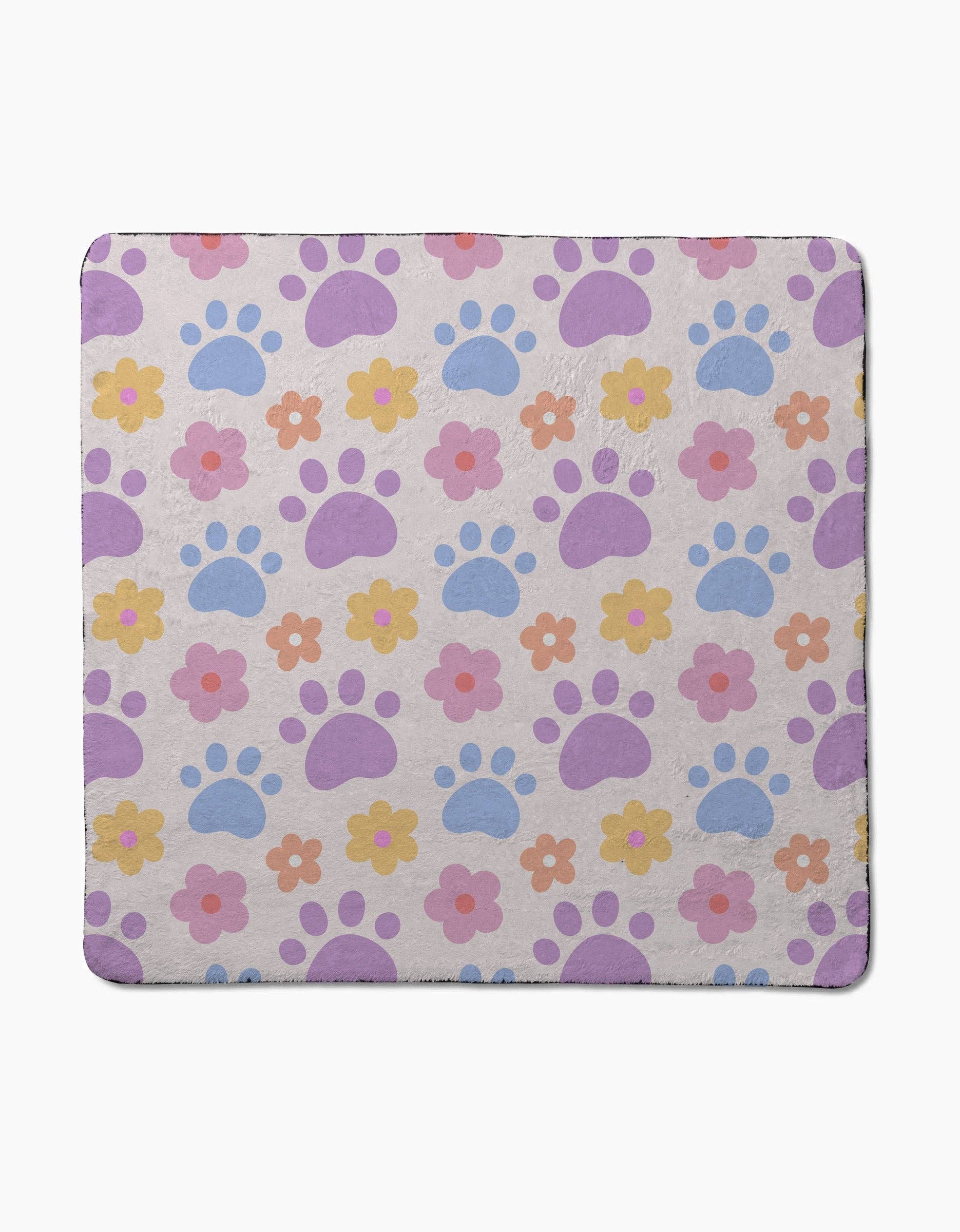 Paws and Daisies Plush Towel