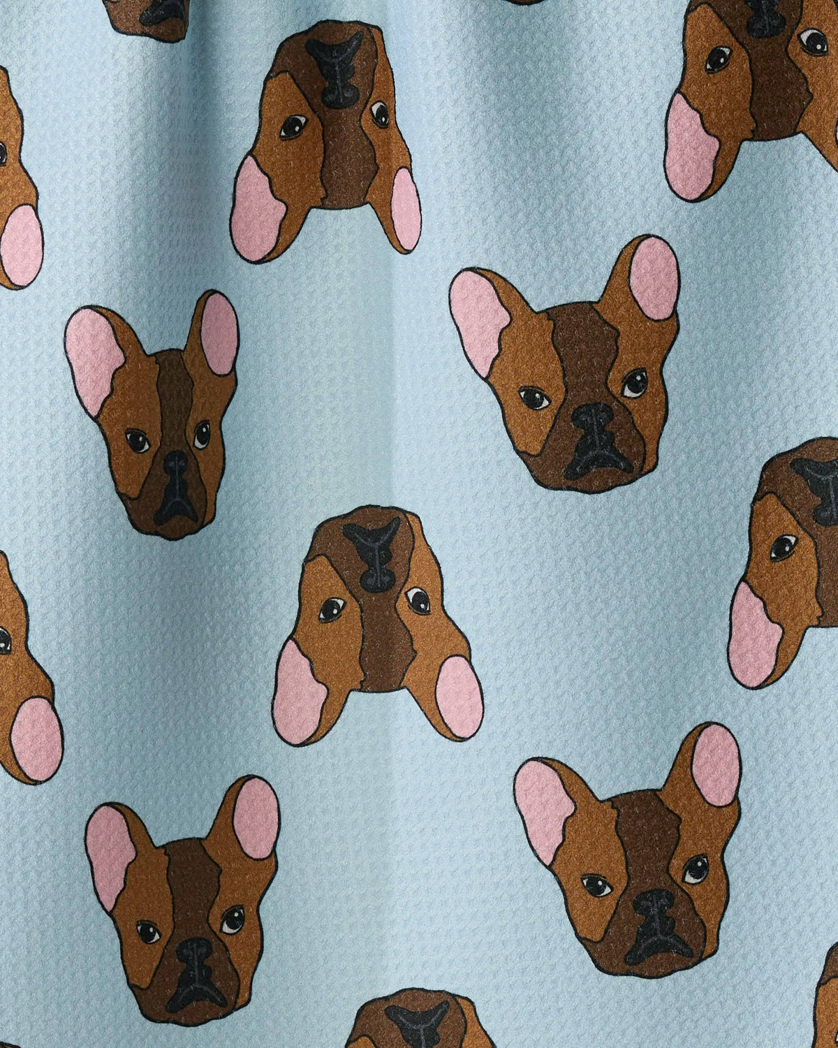 Frenchie Faces Tea Towel
