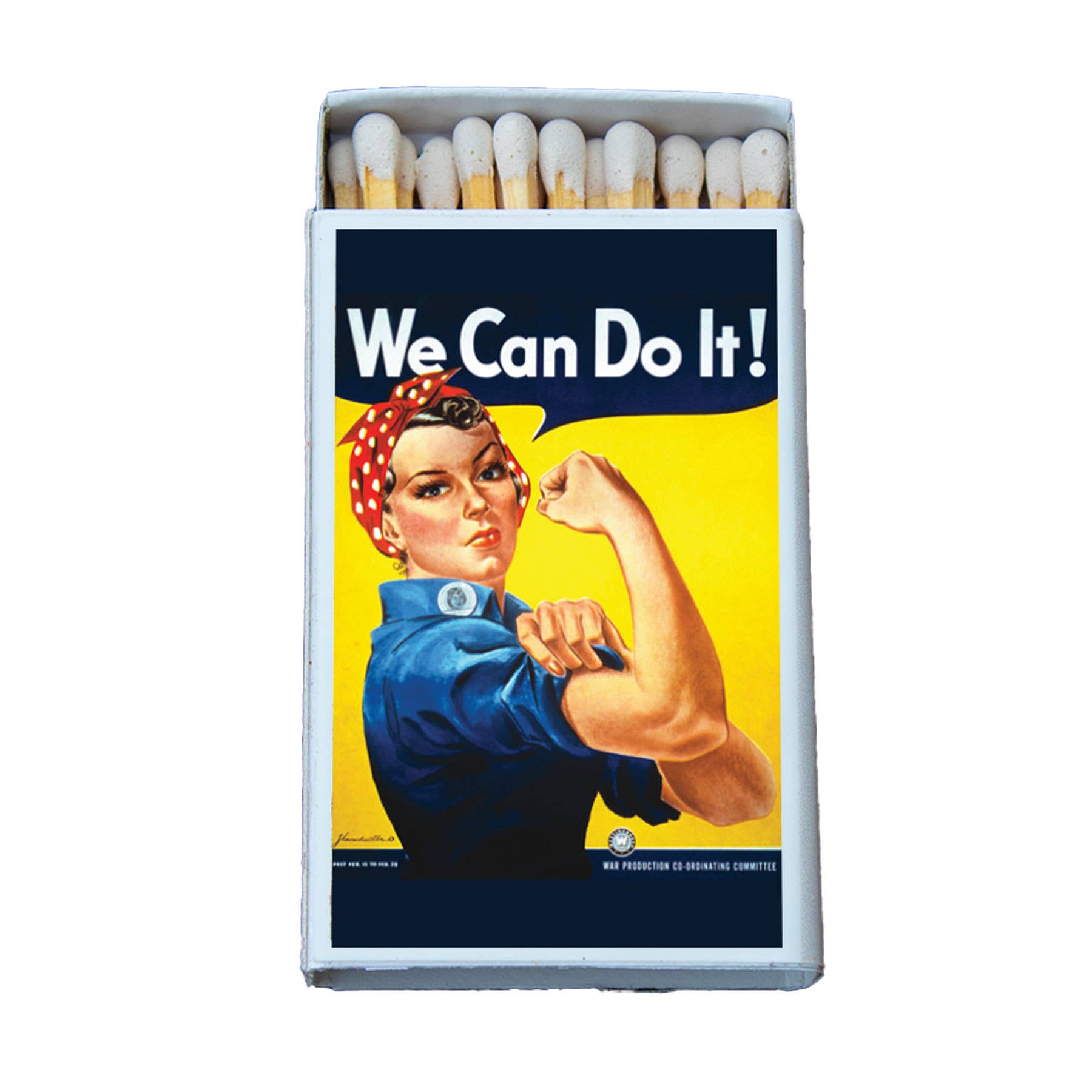 Rosie the Riviter We Can Do It Matchbox • Candle Acc Matches