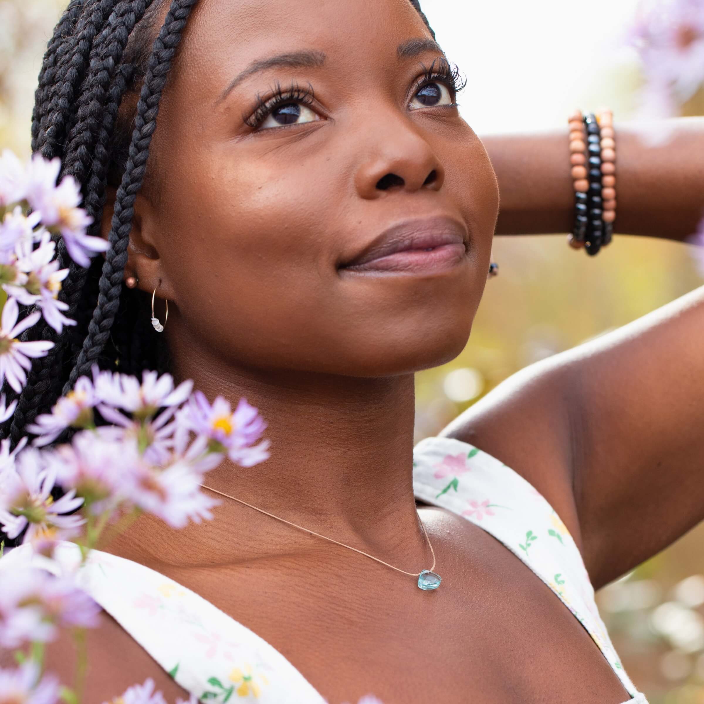 Powder Blue Crystal Soul Shine Necklace for Breathe