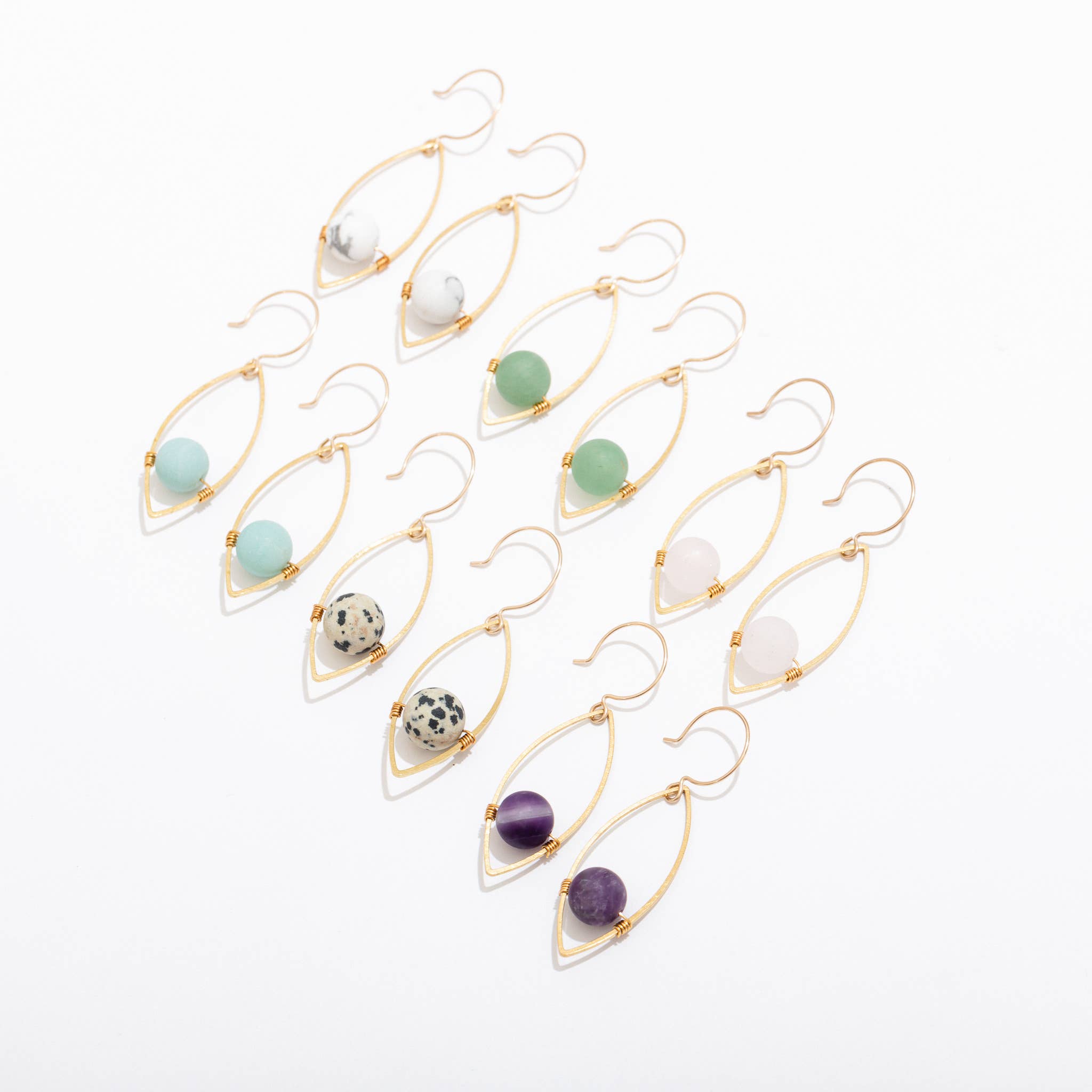 Georgia Earrings: Amethyst