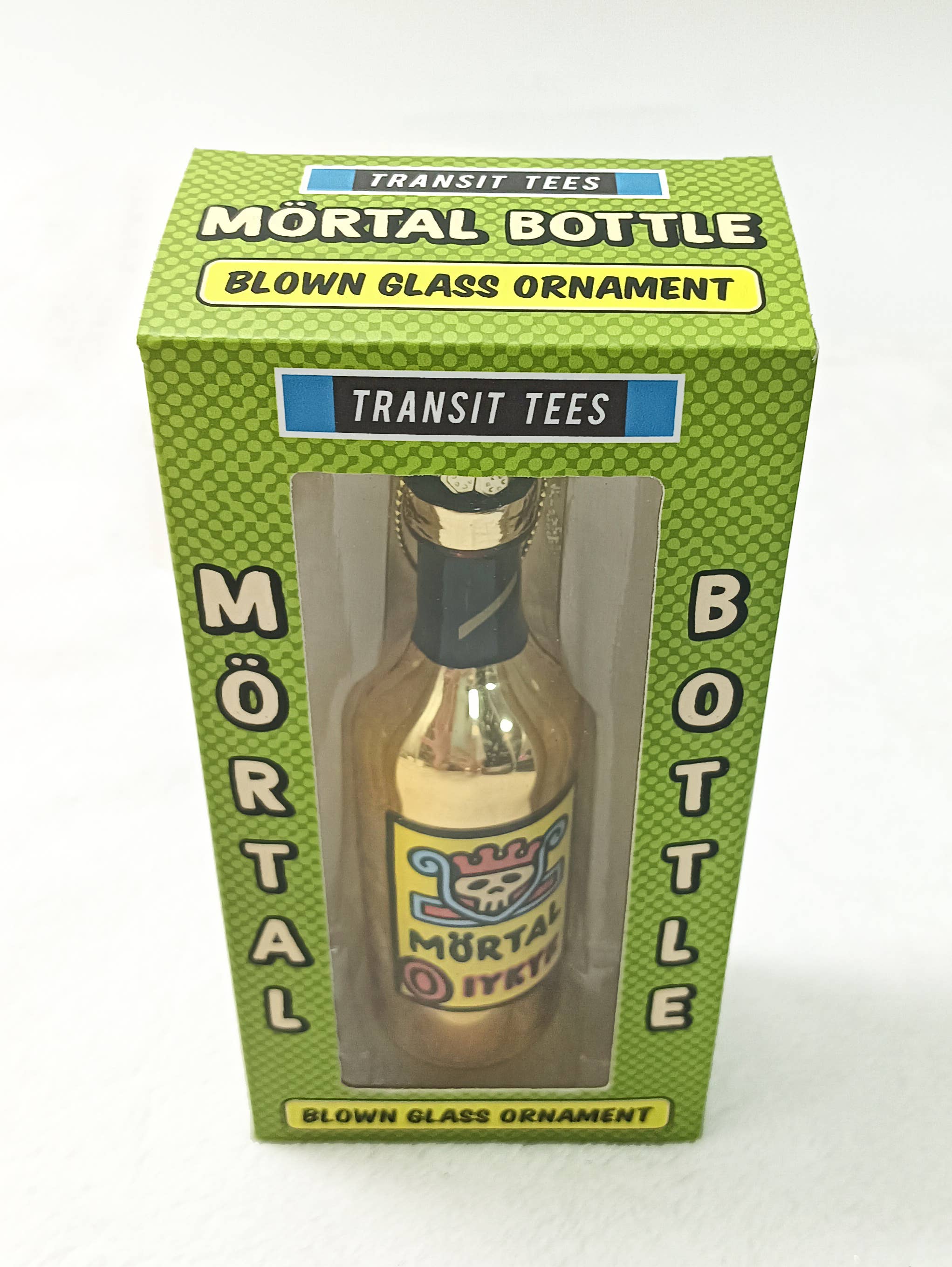 Mortal Bottle Blown Glass Ornament