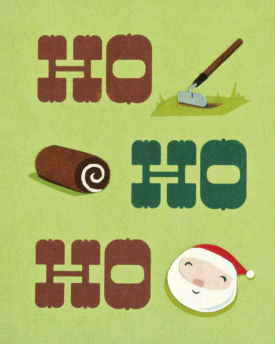 Ho Ho Ho Christmas Greeting Card