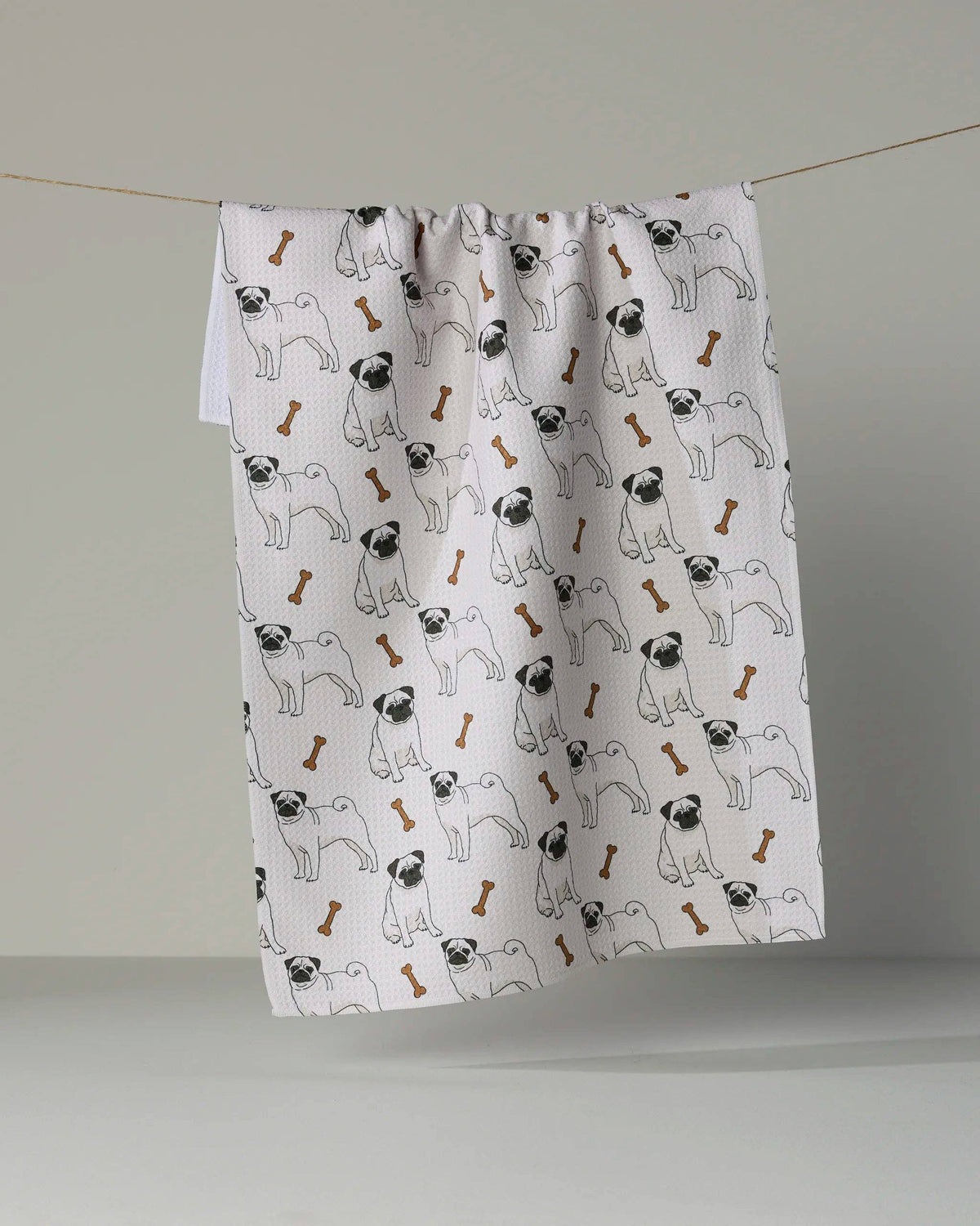 Pug Club Tea Towel