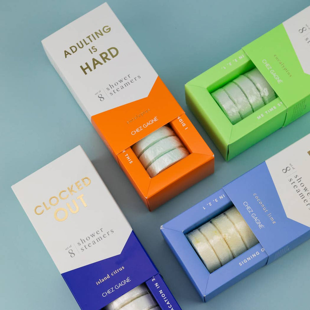 Clocked Out - Aromatherapy Shower Steamers - Island Citrus - Set of 8