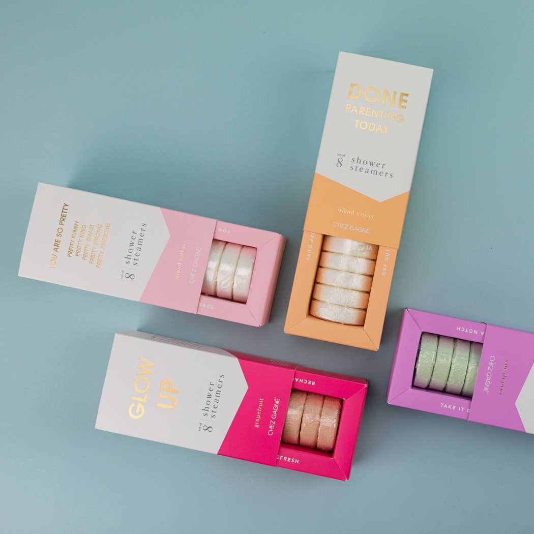 Glow Up - Aromatherapy Shower Steamers - Grapefruit - Set of 8