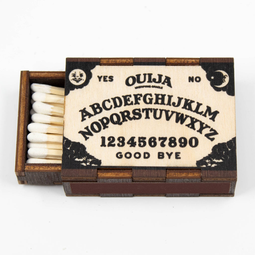 Wooden Matchbox • Ouija Board Matches • Candle Accessory