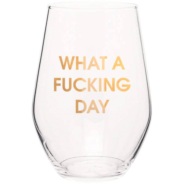 What a Fucking Day - Wine Glasses