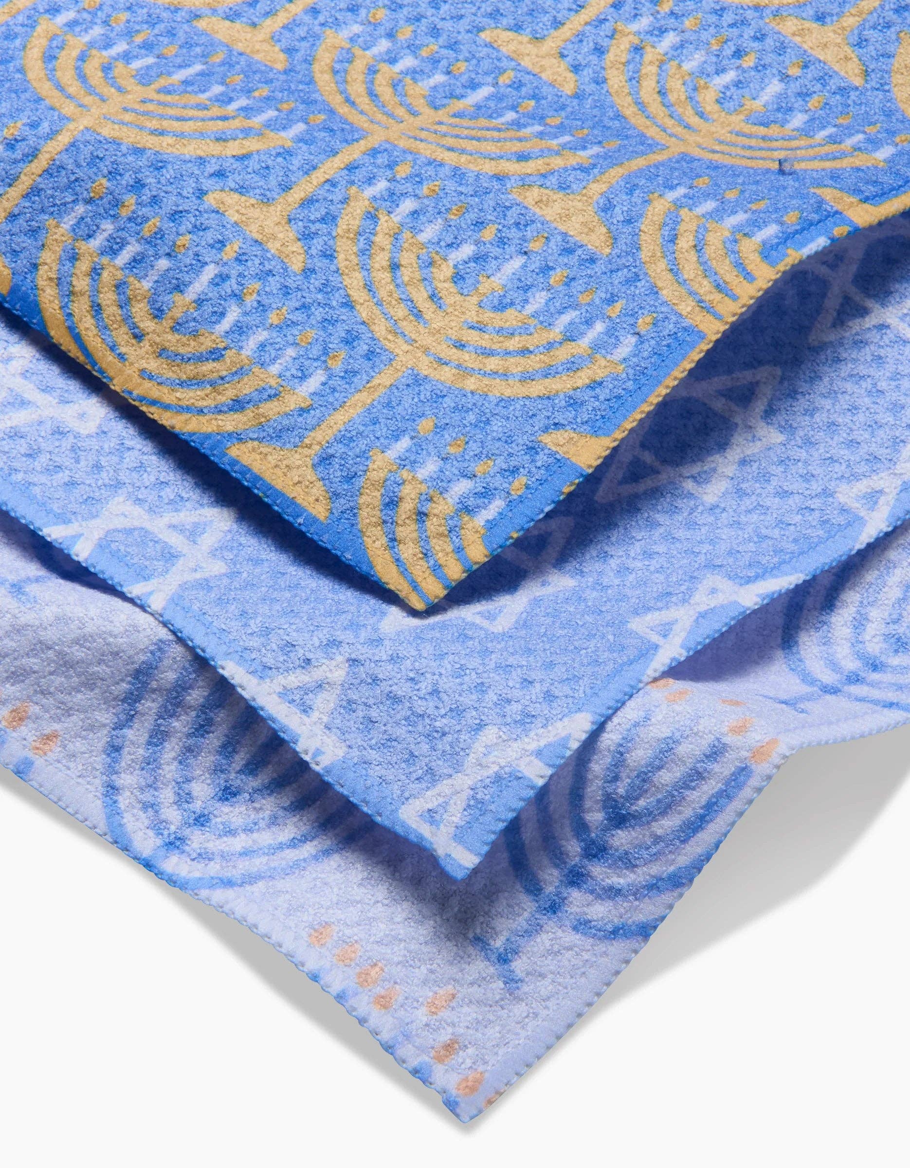 Hanukkah Lights Dishcloth Set