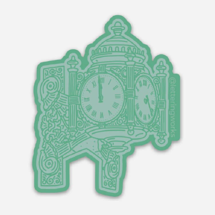Chicago Marshall Fields Clock Vinyl Sticker