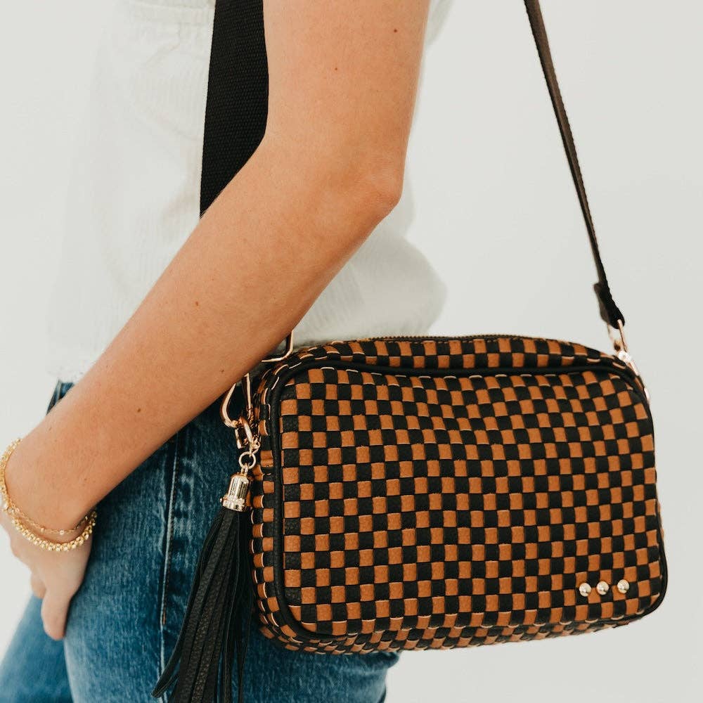 Woven Willow Camera Crossbody Bag Wholesale