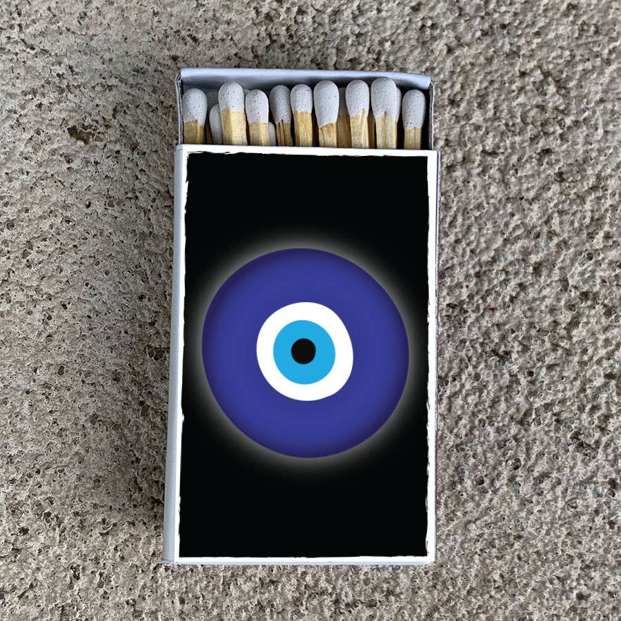 Evil Eye Matchbox • Decorative Matches - Candle Acc