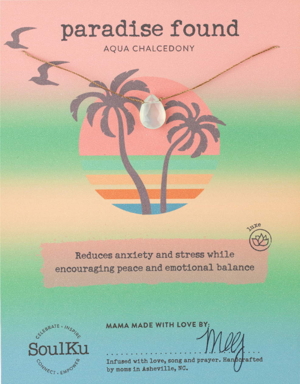 Aqua Chalcedony Blissful Beach Necklace for Paradise Found