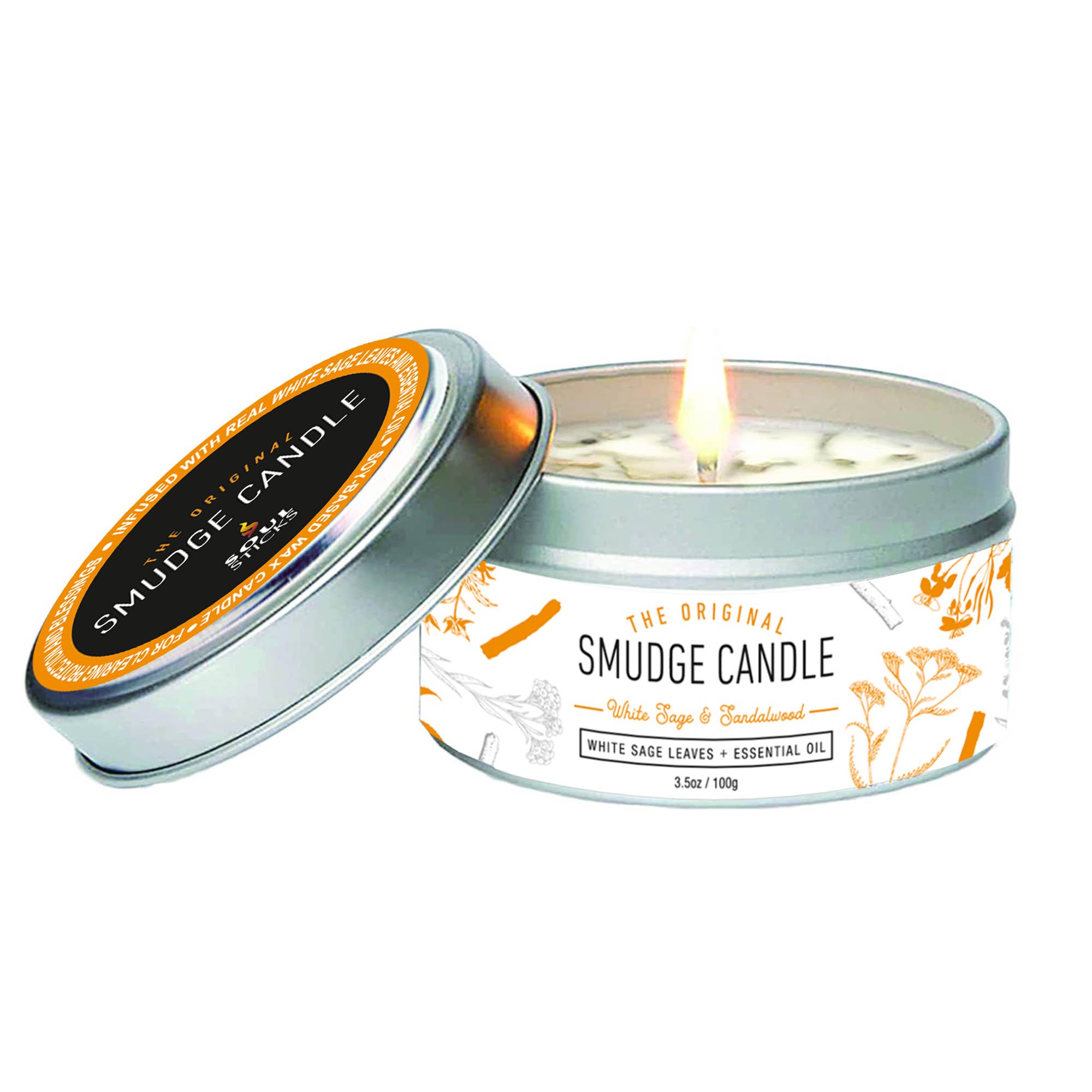 Smudge Candle - Sandalwood Sage Soul Sticks (3.5 oz)