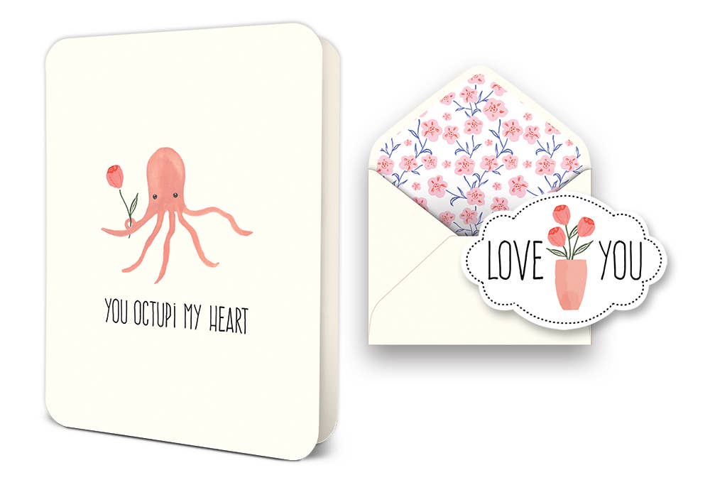 You Octupi My Heart Deluxe Greeting Card