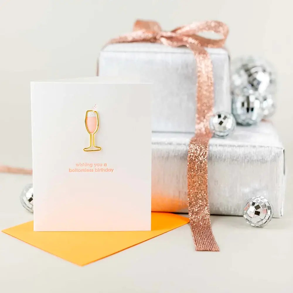 Wishing You a Bottomless Birthday Paper Clip  Card