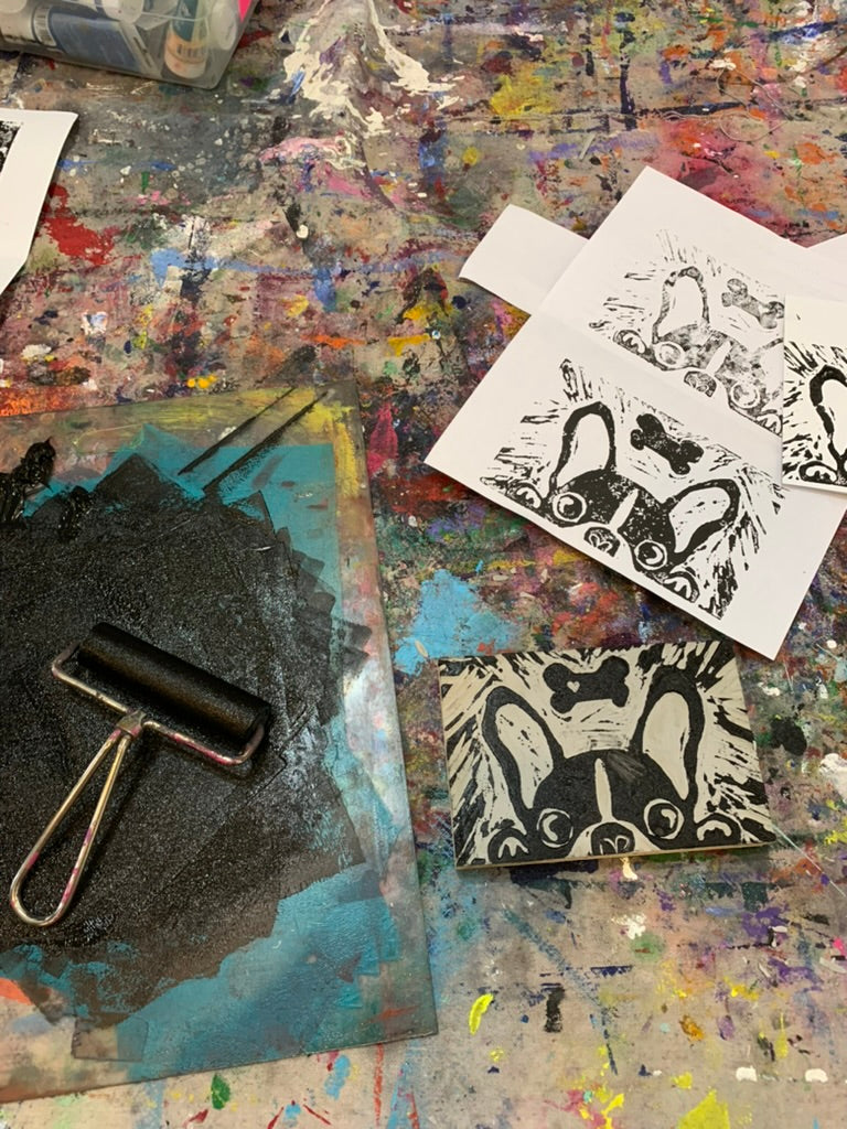 BYOB Galentine's Day Printmaking Workshop: Lino & Cards- Thursday Feb 12th 6-8:00pm