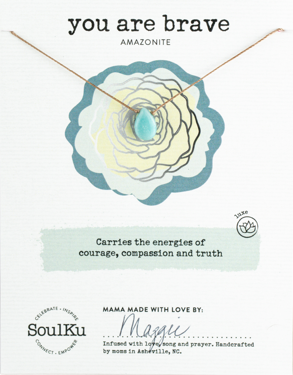 Amazonite Luxe Necklace for You are Brave